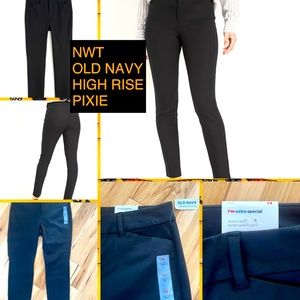 NWT OLD NAVY HIGH RISE PIXIE CUT PANT SIZE 14